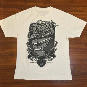 VTG Y2K Famous Stars And Straps Logo Graphic T-Shirt Mens Streetwear